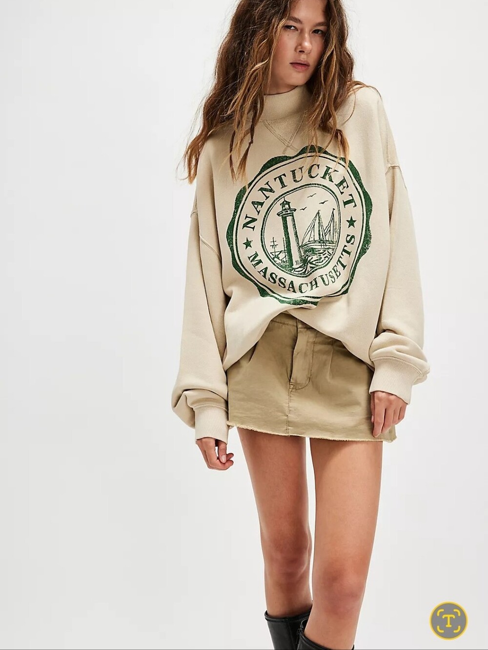Free People Nantucket Diana Sweatshirt NWT Size M